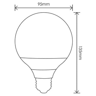Vencha Lighting G95 15w LED Lamp E27 6000K