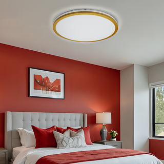 Vencha Lighting Hector 480 IP65 LED Ceiling Light  Gold