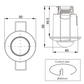Vencha Lighting Hawk 360W Recessed Sensor White