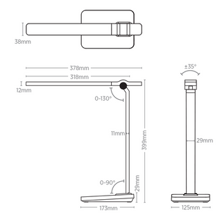Vencha Lighting Bruce 10w LED Desk Lamp Black
