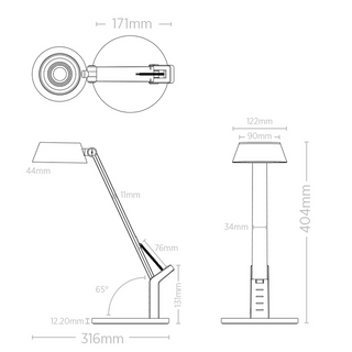 Vencha Lighting Hilda 8w LED Desk Lamp Black Nickel