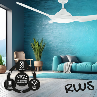 Vencha Lighting Raven RWS 46 DC Ceiling Fan White