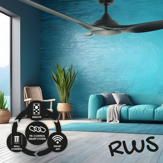 Vencha Lighting Raven RWS 52 DC Ceiling Fan Black