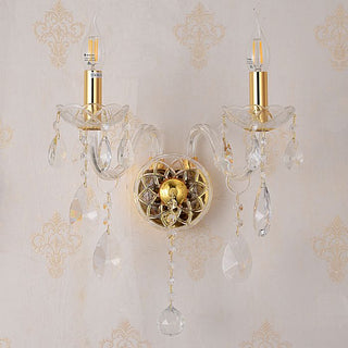 Vencha Lighting Bromley Crystal Wall Light 2 Light