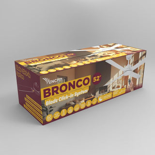 Vencha Lighting Bronco 52 DC Ceiling Fan White