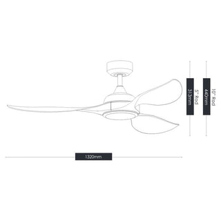Vencha Lighting Ranger RWS 52 DC Ceiling Fan Black