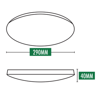 Vencha Lighting Saul 290 Dimmable LED Ceiling Light