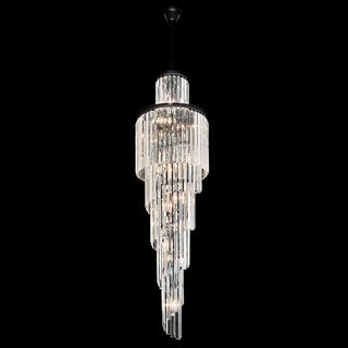 Vencha Lighting Chanel S BK Spiral Chandelier 400x1300