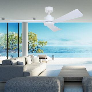 Vencha Lighting Bronte 52 DC Ceiling Fan White with Light