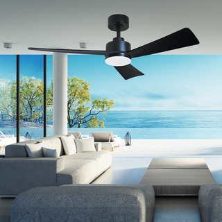 Vencha Lighting Bronte 52 DC Ceiling Fan Black With Light