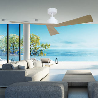 Vencha Lighting Bronte 52 DC Ceiling Fan White Oak