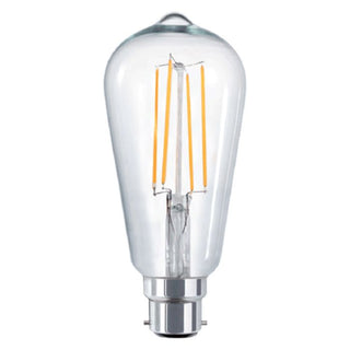 Vencha Lighting Pear ST64 8w LED Filament Dim B22 4500K