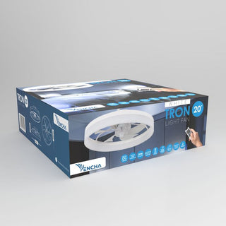 Vencha Lighting Tron Light Fan White