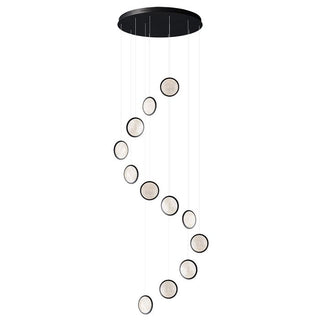 Vencha Lighting Arago Round Glass LED Pendant  12 Light