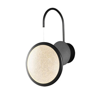 Vencha Arago Round Glass Wall Light Black