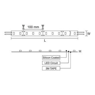 SAL Flexi 24V Single Colour IP20 FL2406/R05 6W/M 30M LED Strip Roll IP20