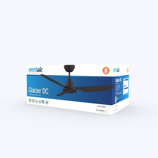 Ventair Glacier 1200mm Dc Ceiling Fan GLA1203BL