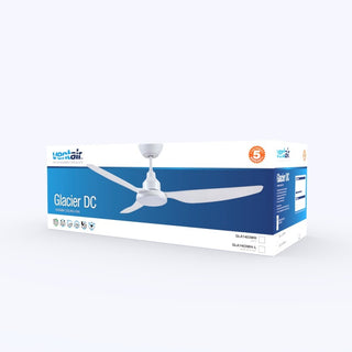 Ventair Glacier 1400mm Dc Ceiling Fan With Light GLA1403WH-L