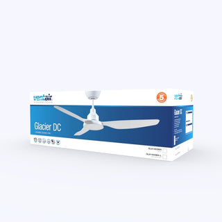 Ventair Glacier 1400mm Dc Ceiling Fan GLA1403WH