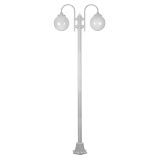 Domus GT 1002 Lisbon Twin Spheres Curved Arms Plain Post - Powder Coated Finish E27