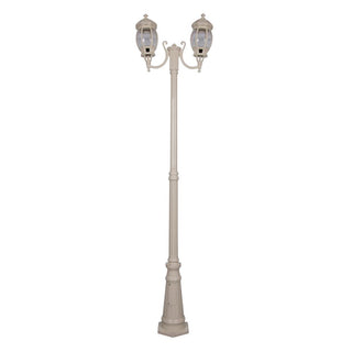 Domus GT 1044 Vienna Twin Head Curved Arms Tall Post - Powder Coated Finish B22