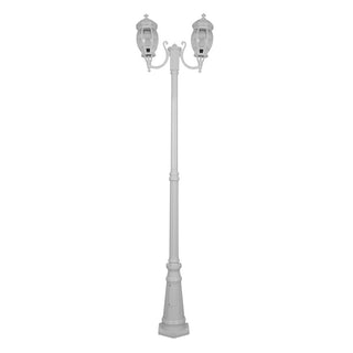 Domus GT 1044 Vienna Twin Head Curved Arms Tall Post - Powder Coated Finish B22