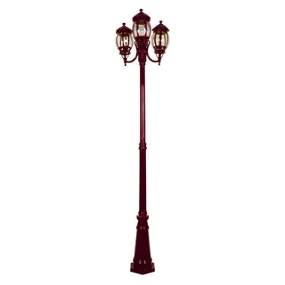 Domus GT 1045 Vienna Three Head Curved Arm Tall Post - Powder Coated Finish B22