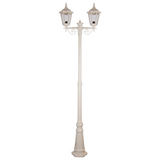 Domus GT 140 Chester Twin Head Tall Post Light - Powder Coated Finish B22