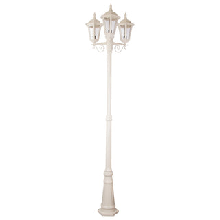 Domus GT 142 Chester Three Head Tall Post Light - Powder Coated Finish B22