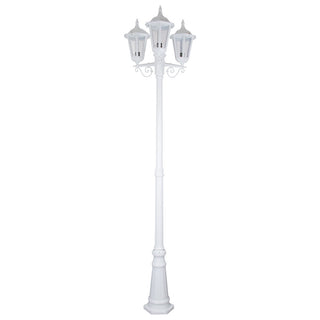 Domus GT 142 Chester Three Head Tall Post Light - Powder Coated Finish B22