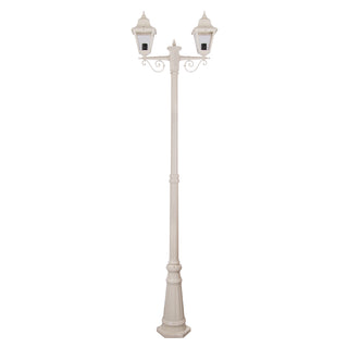 Domus GT 240 Paris Twin Head Tall Post Light - Powder Coated Finish B22