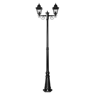 Domus GT 240 Paris Twin Head Tall Post Light - Powder Coated Finish B22