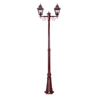 Domus GT 240 Paris Twin Head Tall Post Light - Powder Coated Finish B22