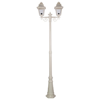 Domus GT 280 Avignon Twin Head Tall Post Light - Powder Coated Finish B22