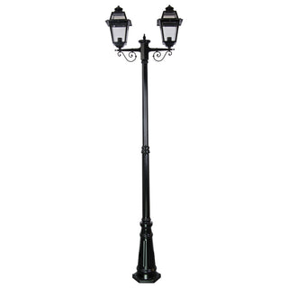 Domus GT 280 Avignon Twin Head Tall Post Light - Powder Coated Finish B22