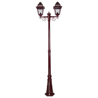 Domus GT 280 Avignon Twin Head Tall Post Light - Powder Coated Finish B22