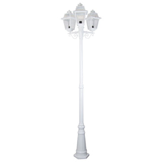 Domus GT 282 Avignon Triple Head Tall Post Light - Powder Coated Finish B22