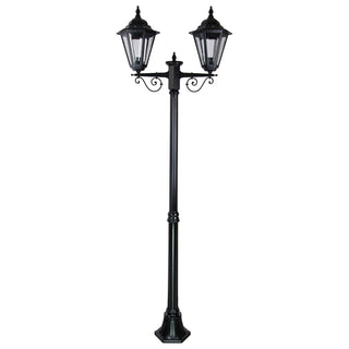 Domus GT 427 Turin Twin Head Medium Post Light - Powder Coated Finish B22