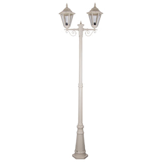 Domus GT 430 Turin Twin Head Tall Post Light - Powder Coated Finish B22