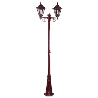 Domus GT 430 Turin Twin Head Tall Post Light - Powder Coated Finish B22