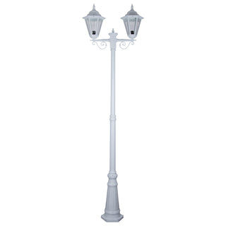 Domus GT 430 Turin Twin Head Tall Post Light - Powder Coated Finish B22