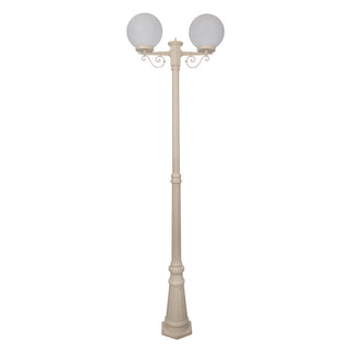 Domus GT 560 Siena Twin 25cm Spheres Tall Post - Powder Coated Finish E27