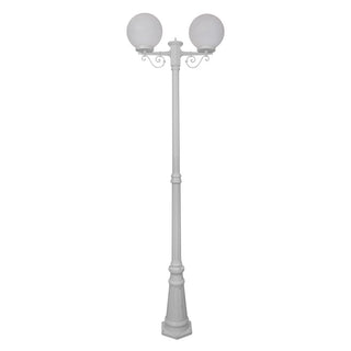 Domus GT 560 Siena Twin 25cm Spheres Tall Post - Powder Coated Finish E27