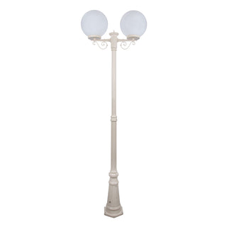 Domus GT 561 Siena Twin 30cm Spheres Tall Post - Powder Coated Finish E27