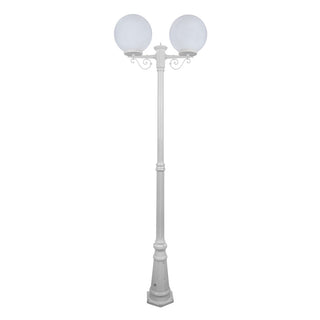 Domus GT 561 Siena Twin 30cm Spheres Tall Post - Powder Coated Finish E27
