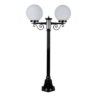 Domus GT 567 Siena Twin 25cm Spheres Short Post - Powder Coated Finish E27