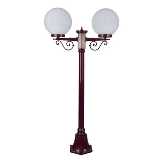 Domus GT 567 Siena Twin 25cm Spheres Short Post - Powder Coated Finish E27
