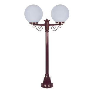 Domus GT 568 Siena Twin 30cm Spheres Short Post - Powder Coated Finish E27