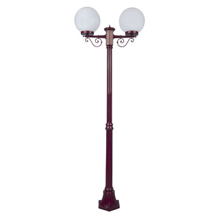 Domus GT 569 Siena Twin 25cm Spheres Medium Post - Powder Coated Finish E27