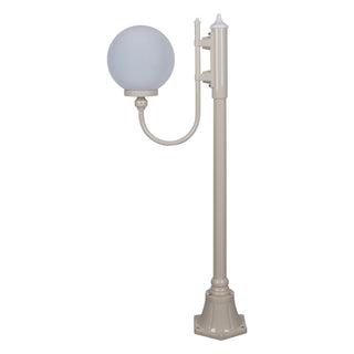 Domus GT-606 Lisbon 25cm Sphere Curved Arm Short Post Light - Powder Coated Finish E27